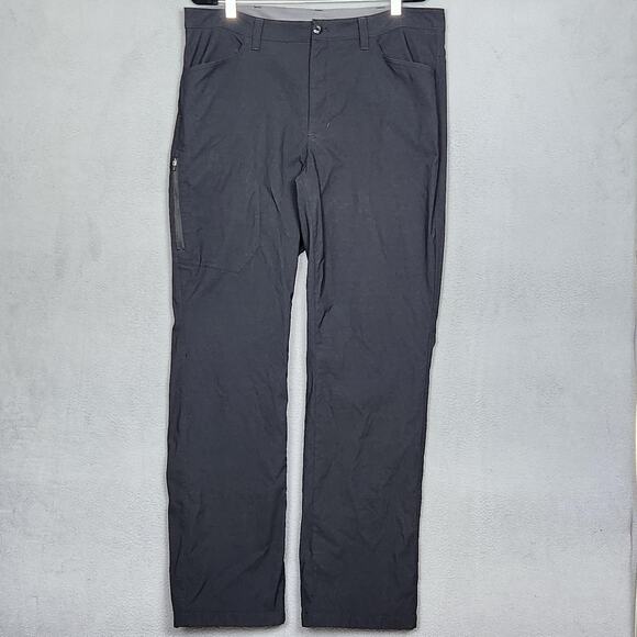 Eddie Bauer Pants Mens 38x34 Black Fleece Lined Tech Warm Winter Outdoor Hiking - Picture 1 of 16